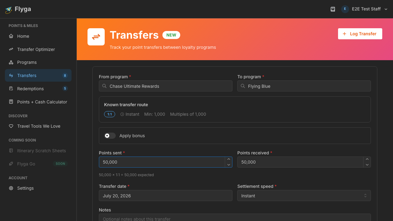Form filled out