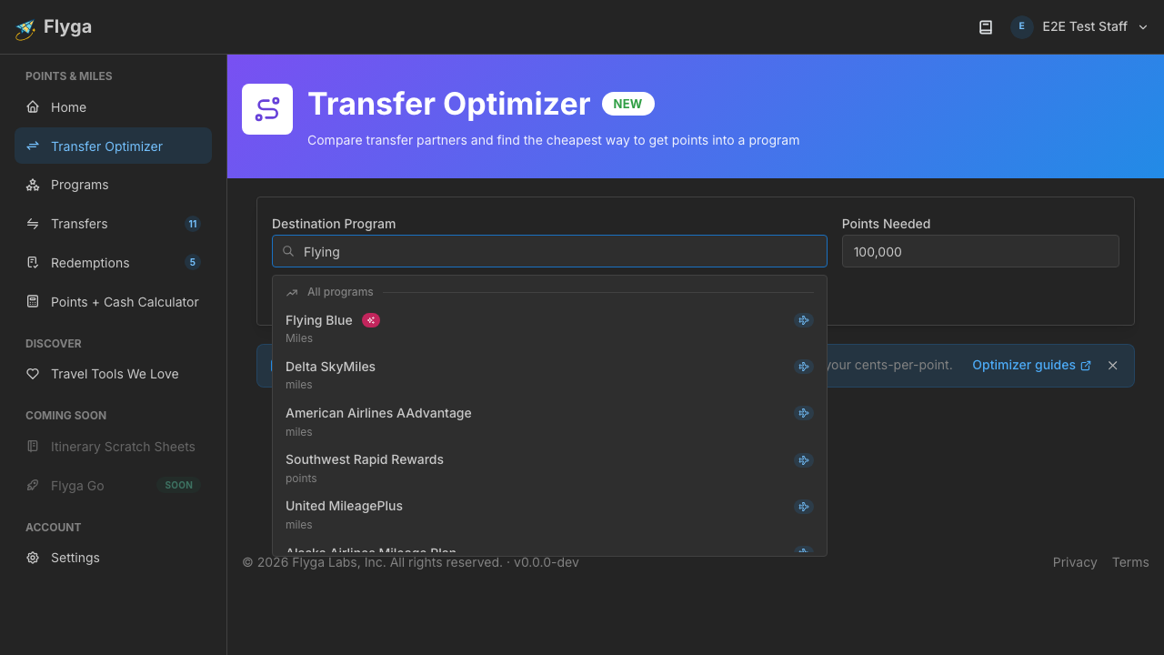 Search dropdown with results